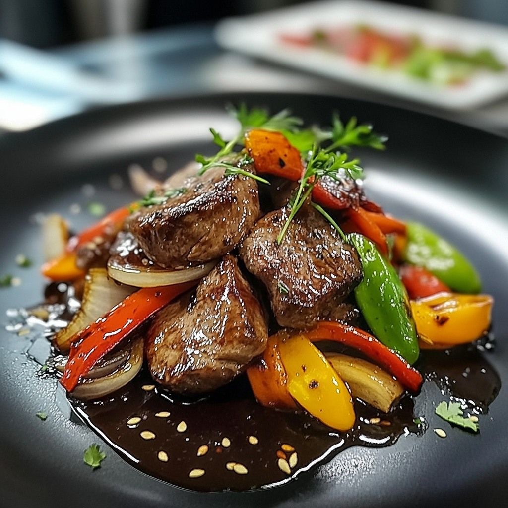 Wok de Bœuf Tataki au sésame